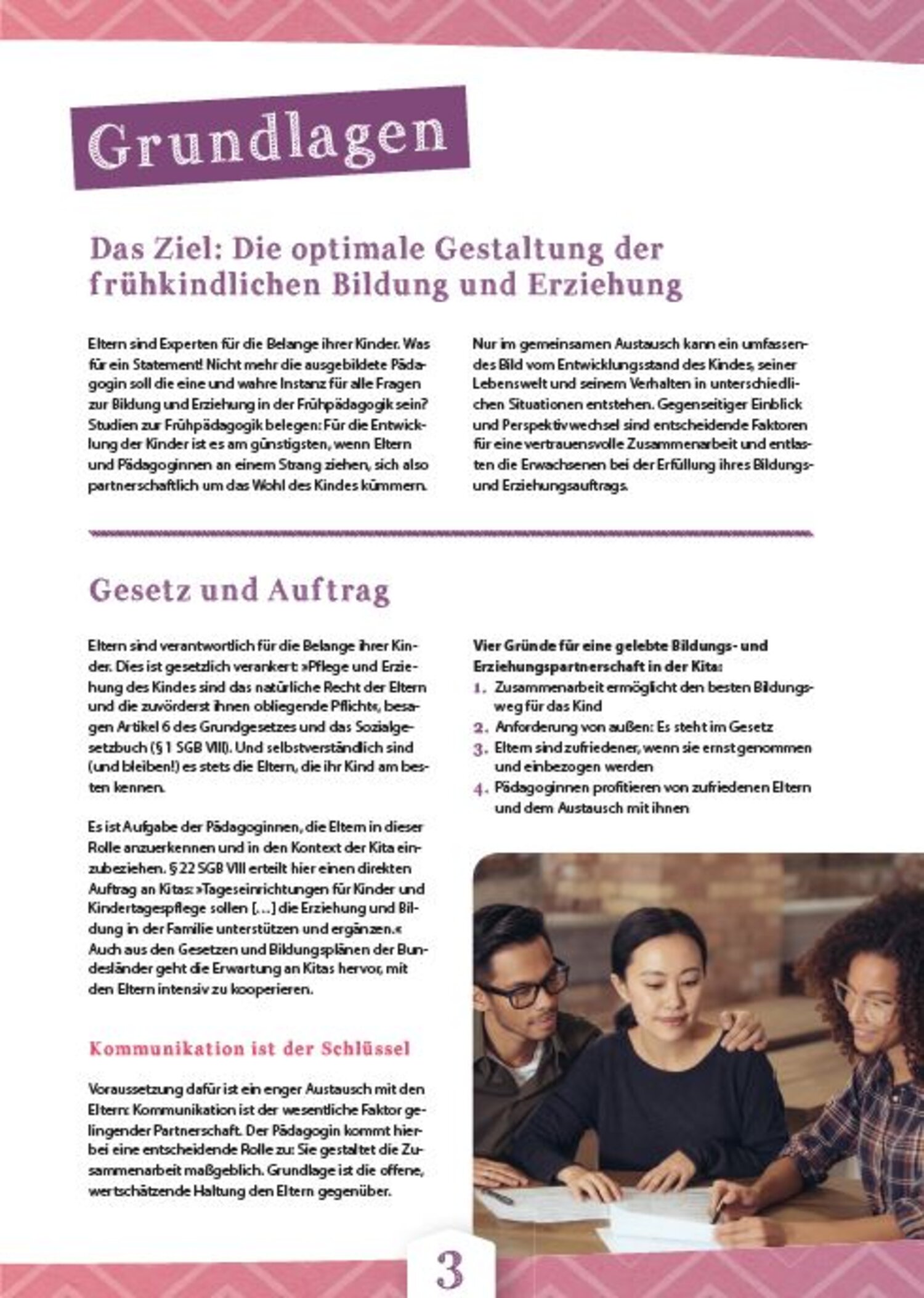 Bildungs- und Erziehungspartnerschaft - Schlüsselbegriffe der Kita